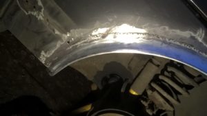 Saab 900 wheel arch repair