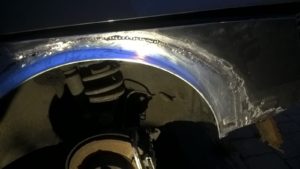 Saab 900 wheel arch repair
